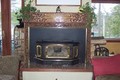 Stained Glass Mosaic Tile on Hearth and Mantle